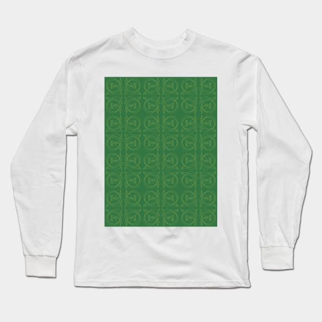 yellow/green flower pattern Long Sleeve T-Shirt by TASCHE